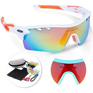 RIVBOS Polarized Sports Sunglasses with Interchangeable Lenses